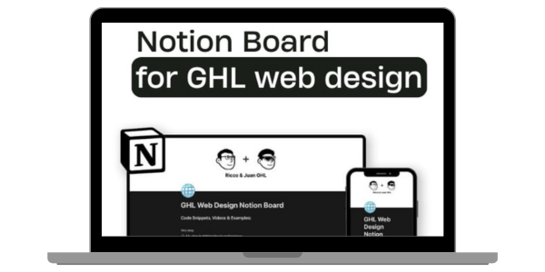 [GET] UnoFlow: RICCO & JUAN — NOTION RESOURCE BOARD FOR GHL WEB DESIGN