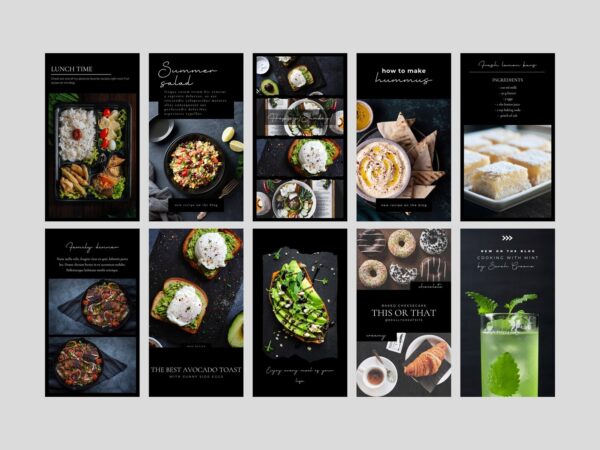 Dark Food Photography Story Templates - Image 2