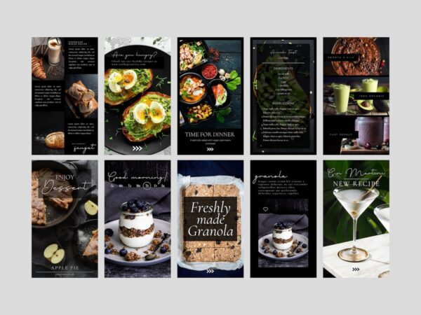 Dark Food Photography Story Templates - Image 3